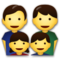 Family: Man, Man, Girl, Boy emoji on LG